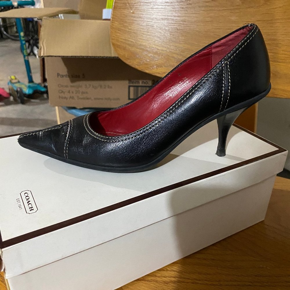 Coach black pumps